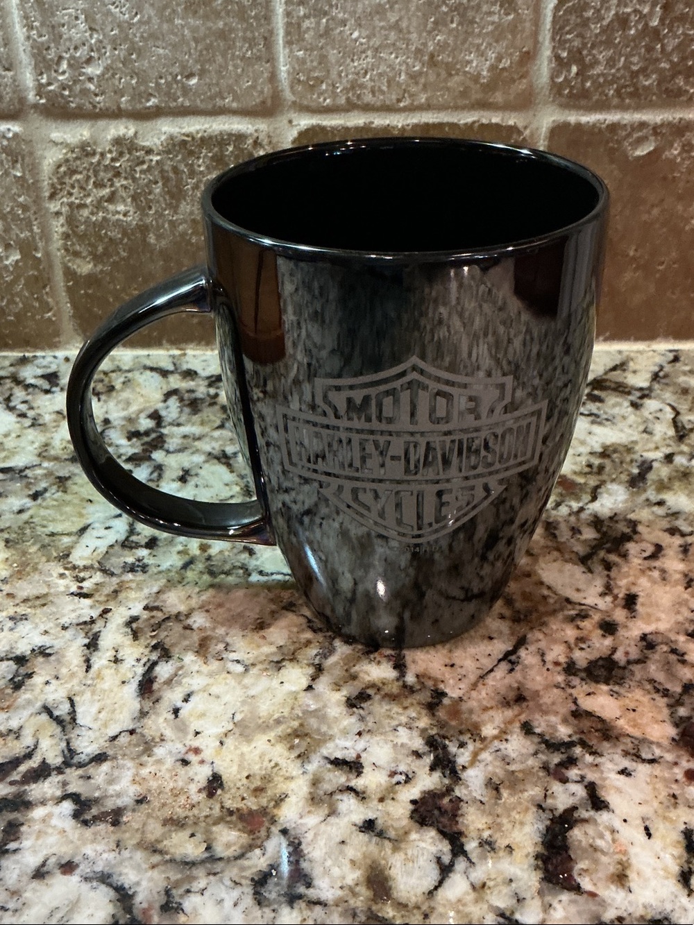 Harley-Davidson Black Glossy Metallic Logo Mug